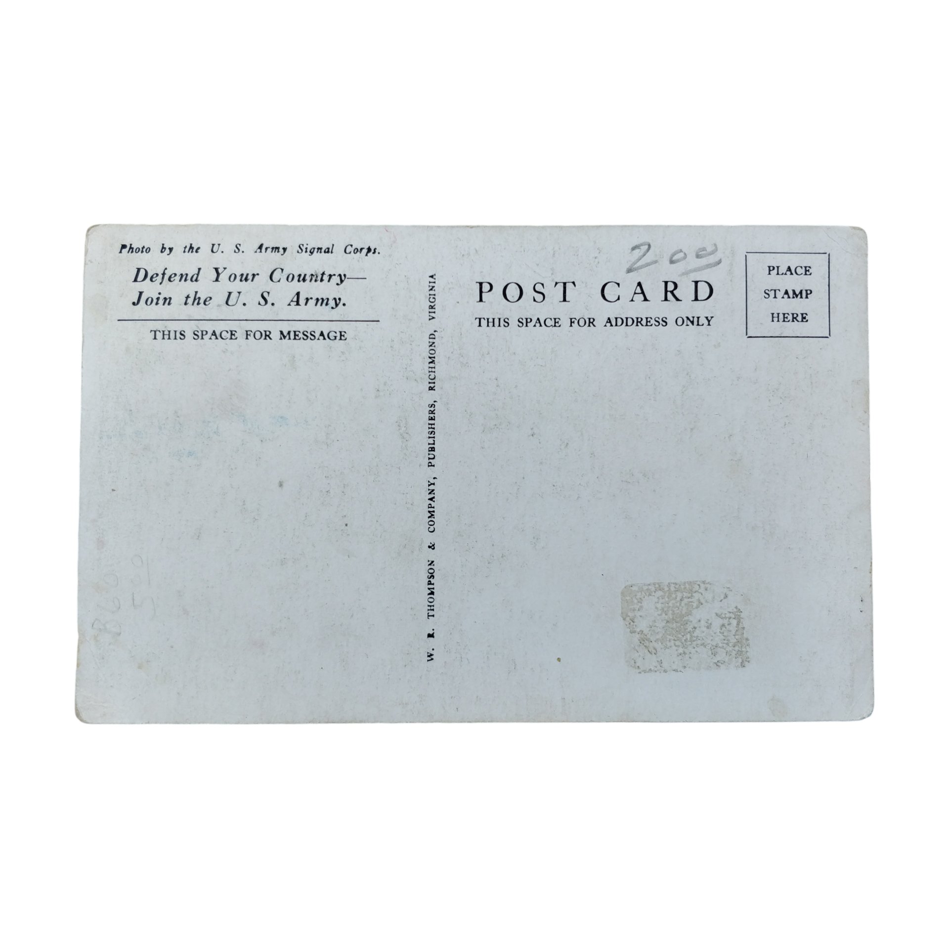 WWII US Postcard Trench Mortar — image 2