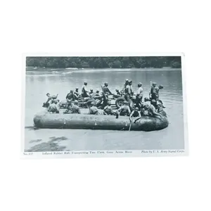 WWII US Postcard Rubber Raft