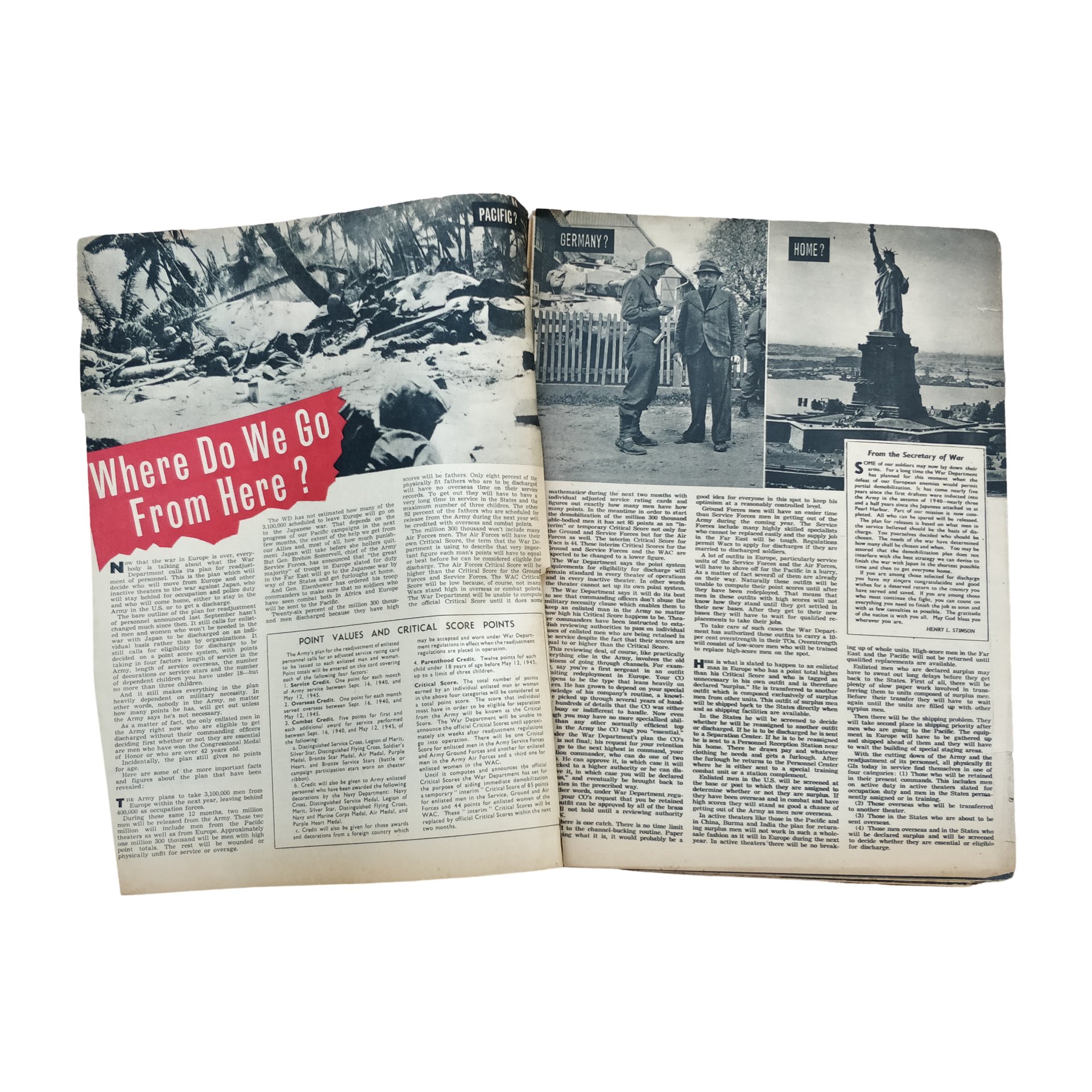 WWII US Yank Magazine Freedom And Food — image 2