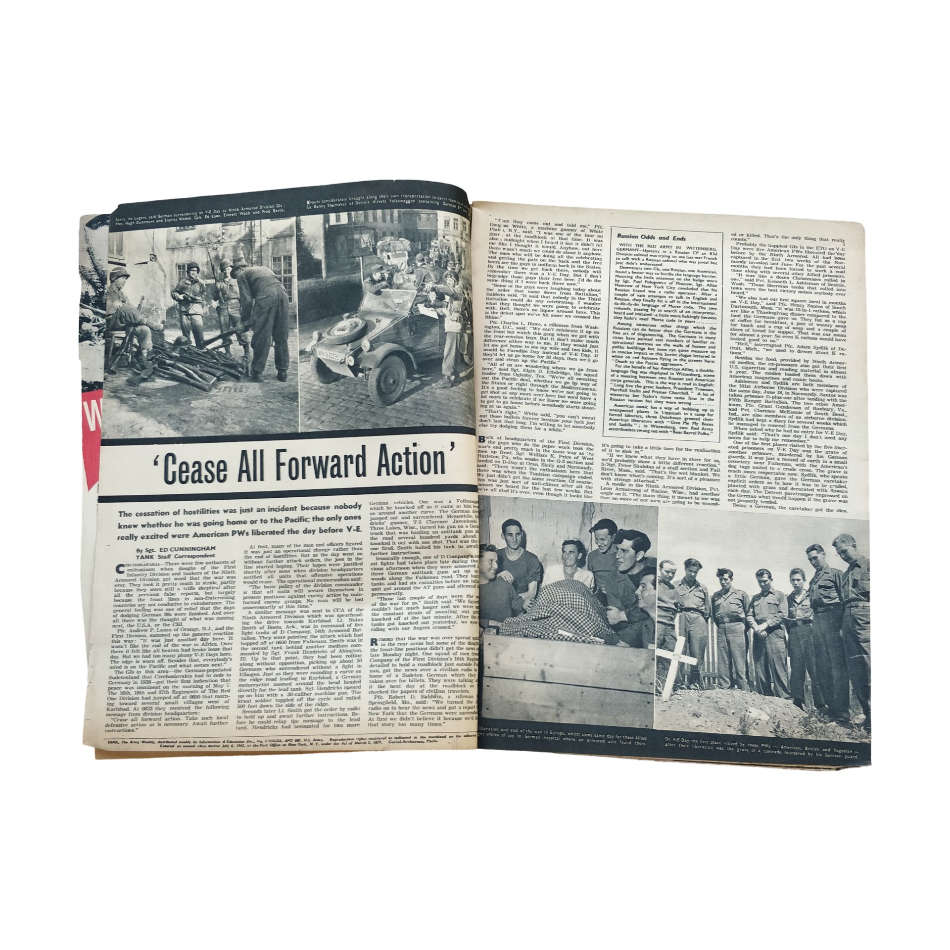 WWII US Yank Magazine Freedom And Food — image 3