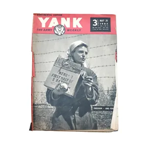 WWII US Yank Magazine Freedom And Food