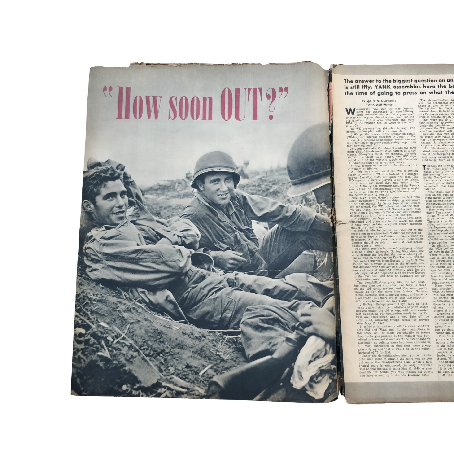 WWII US Yank Magazine Mighty Atom — image 2