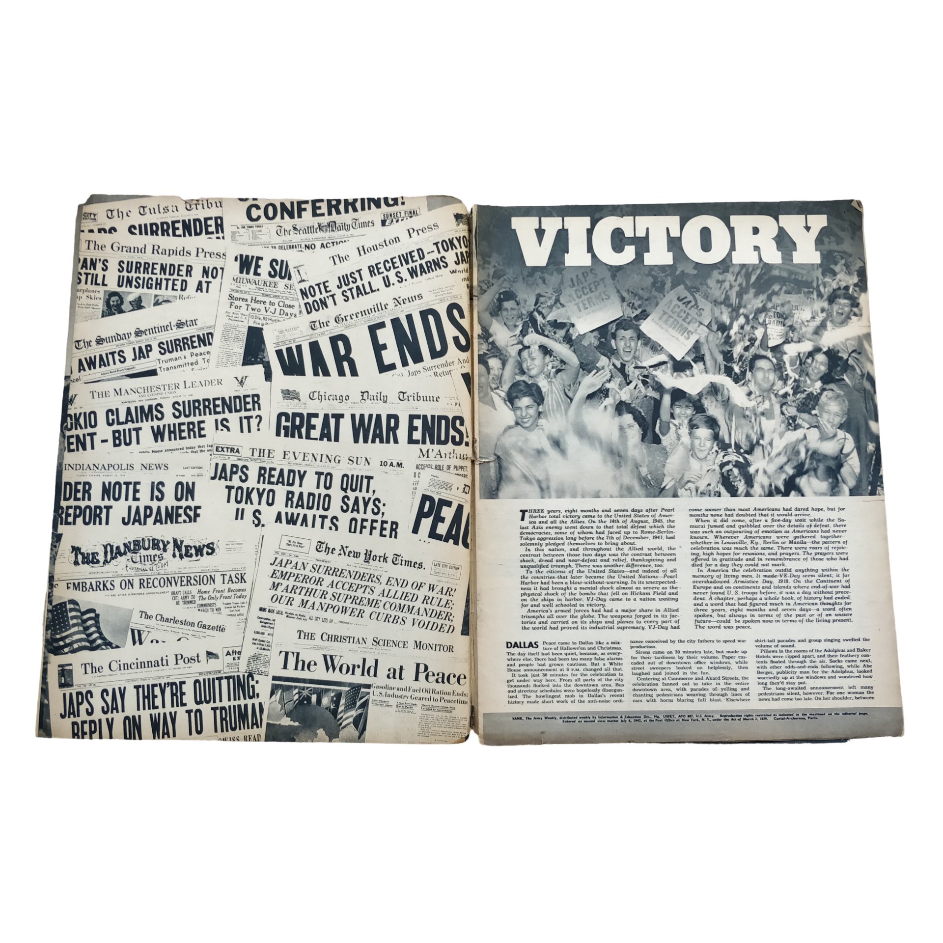 WWII US Yank Magazine Mighty Atom — image 3