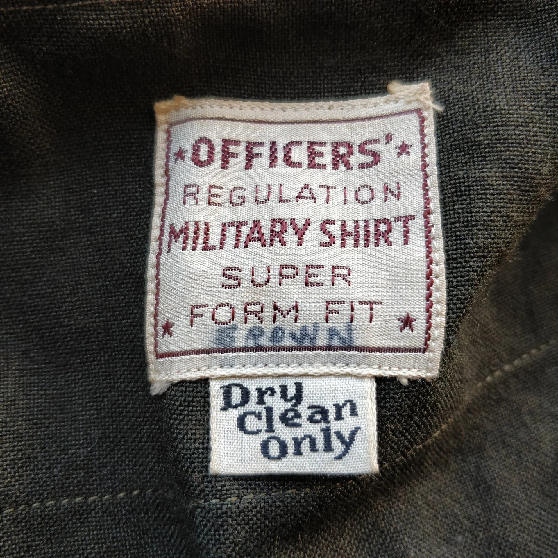 WWII US Chocolate Officers Shirt Named — image 3