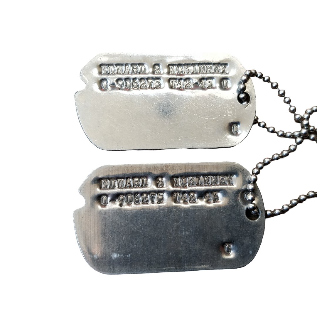 WWII US Dog Tag Set Mckinney 3511th AAF HQ NY — image 2