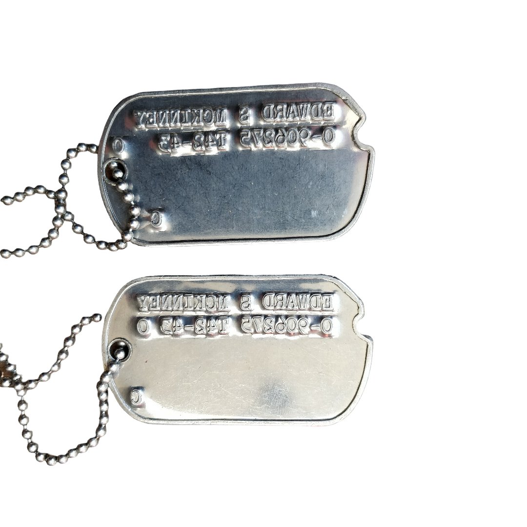 WWII US Dog Tag Set Mckinney 3511th AAF HQ NY — image 3