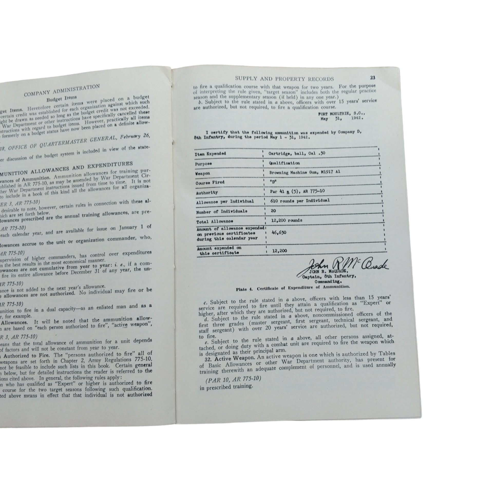 WWII US Company Administration Book Named — image 4