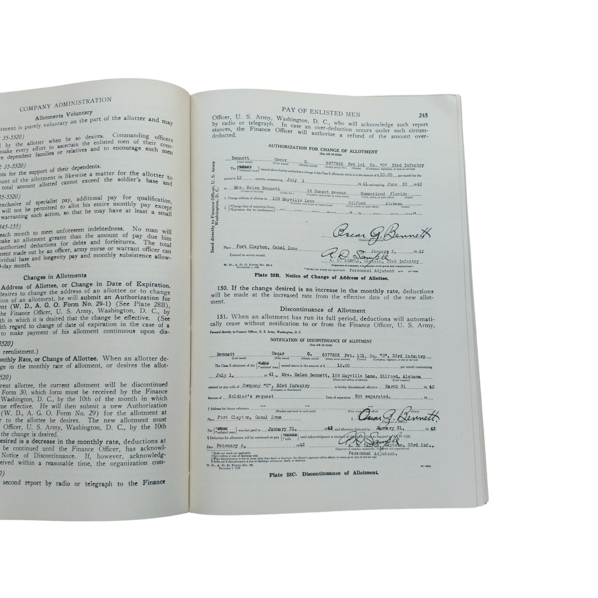 WWII US Company Administration Book Named — image 6