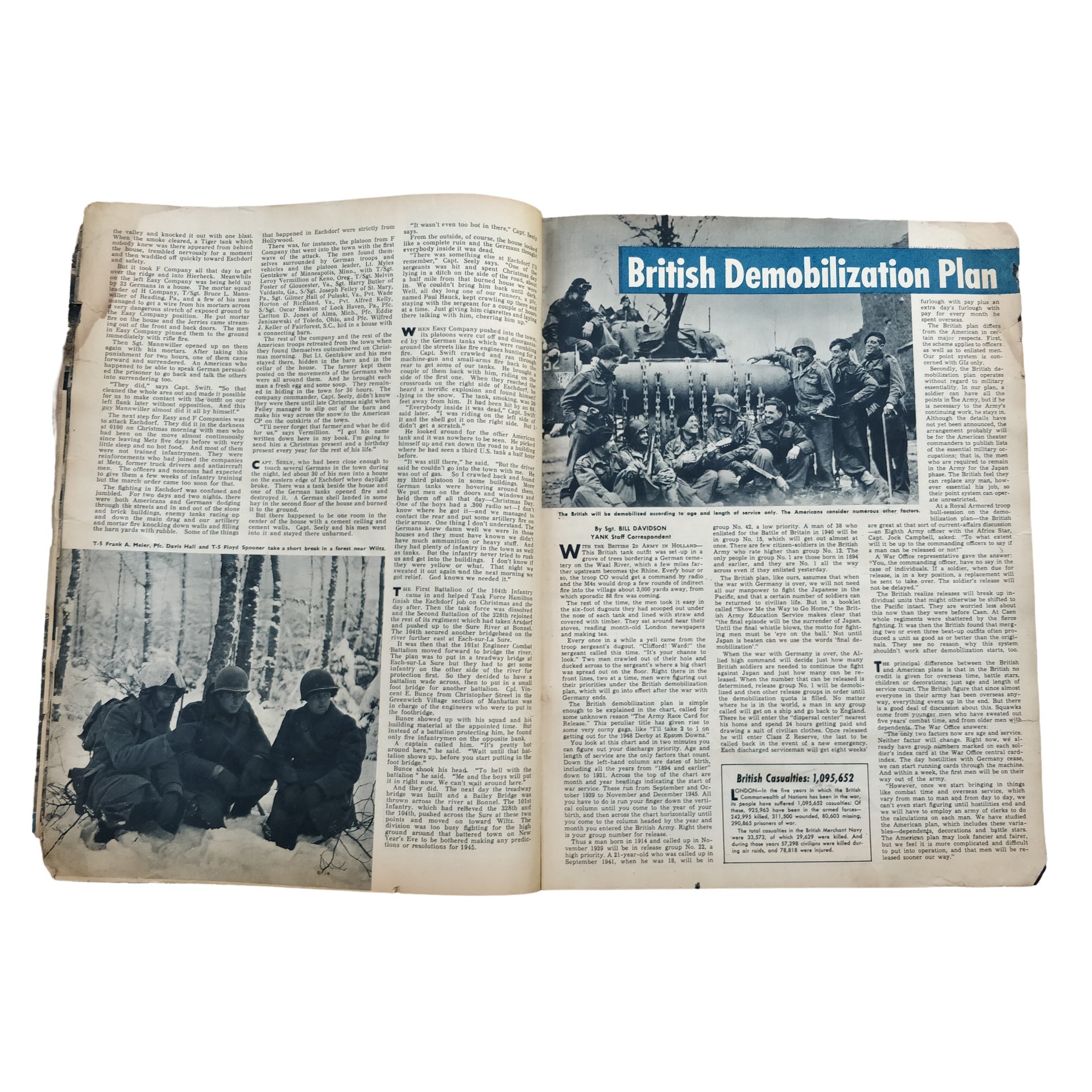 WWII US Yank Magazine Bastogne Payoff — image 4