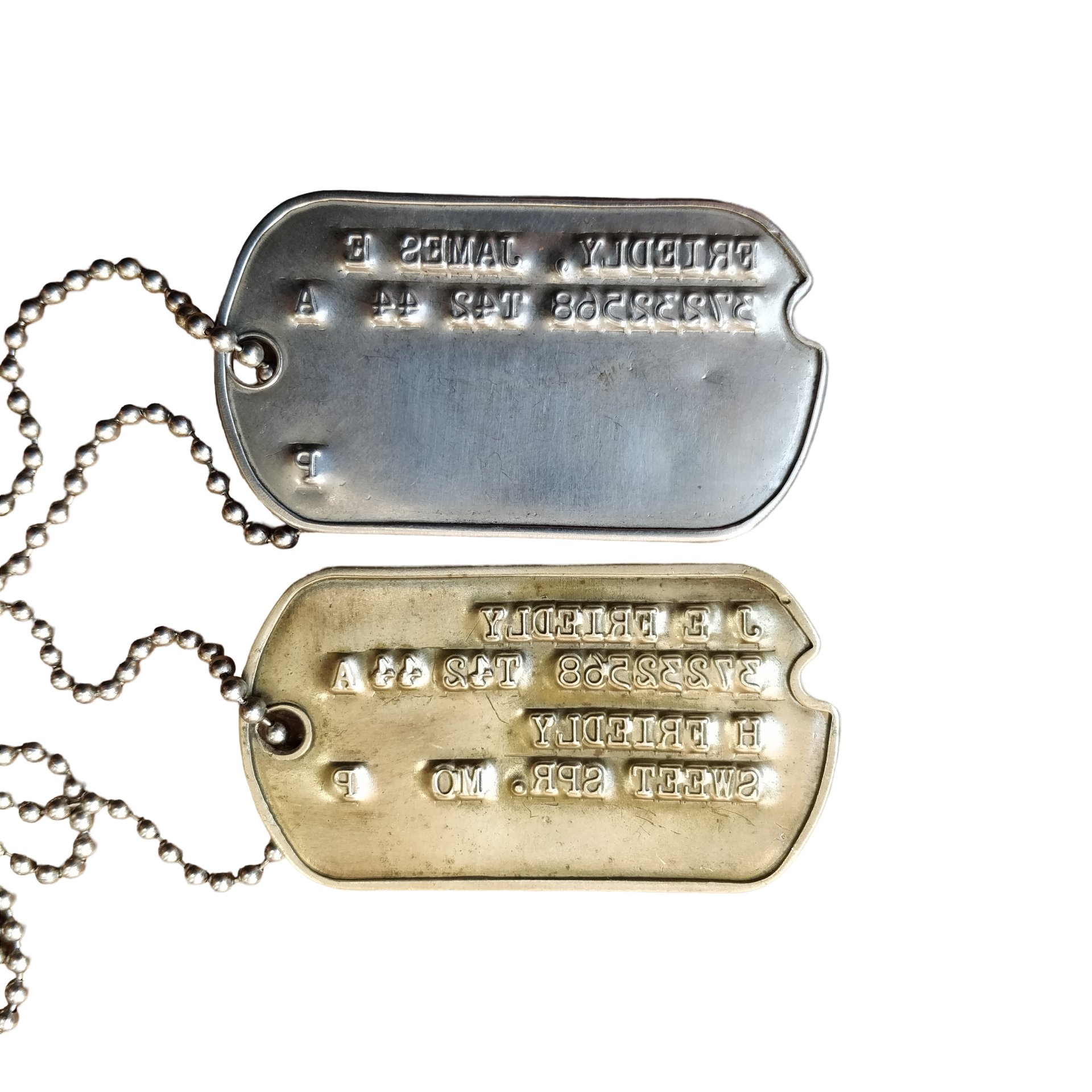 WWII US Dog Tag Set Friedly — image 3