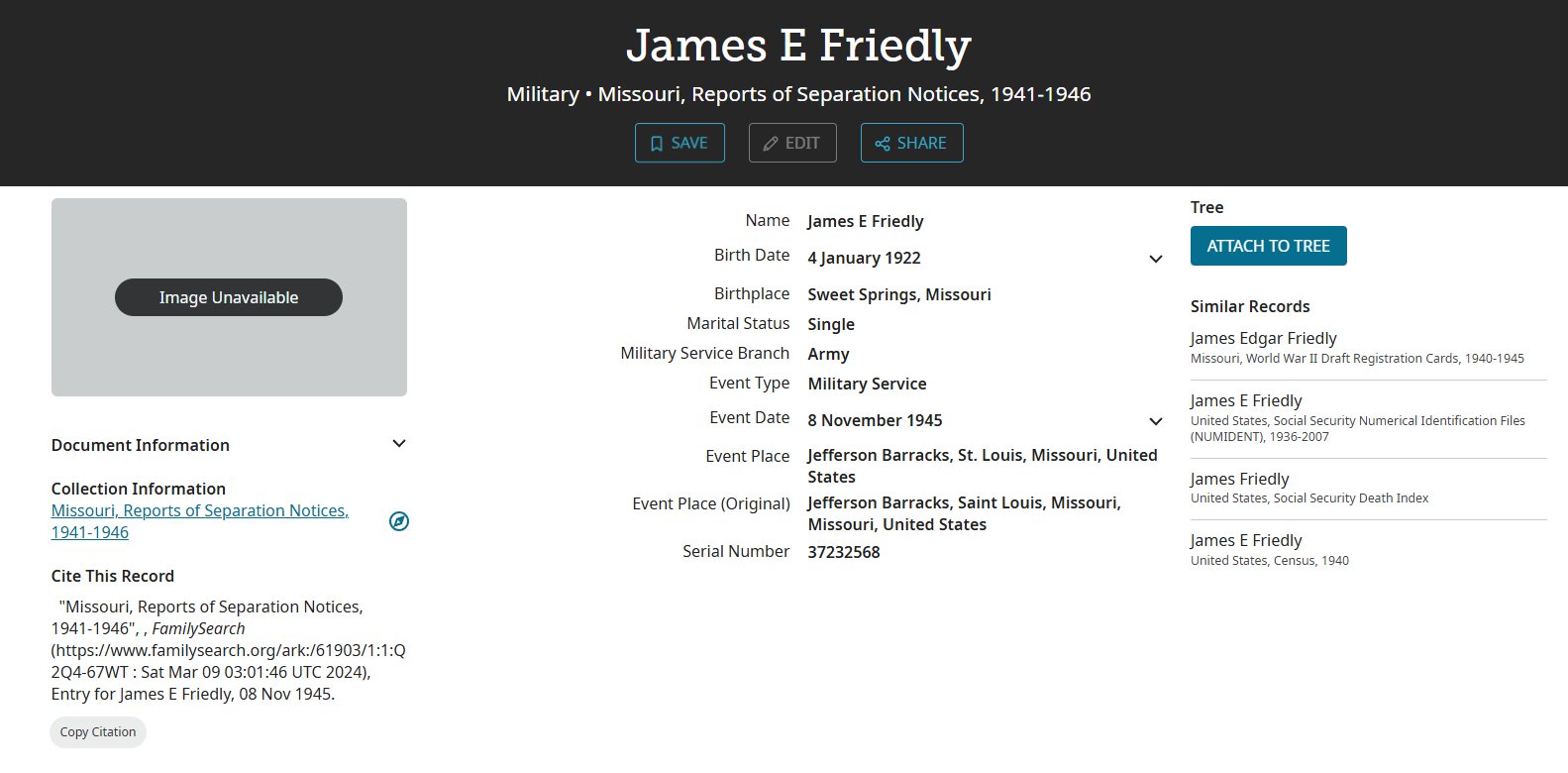 WWII US Dog Tag Set Friedly — image 4