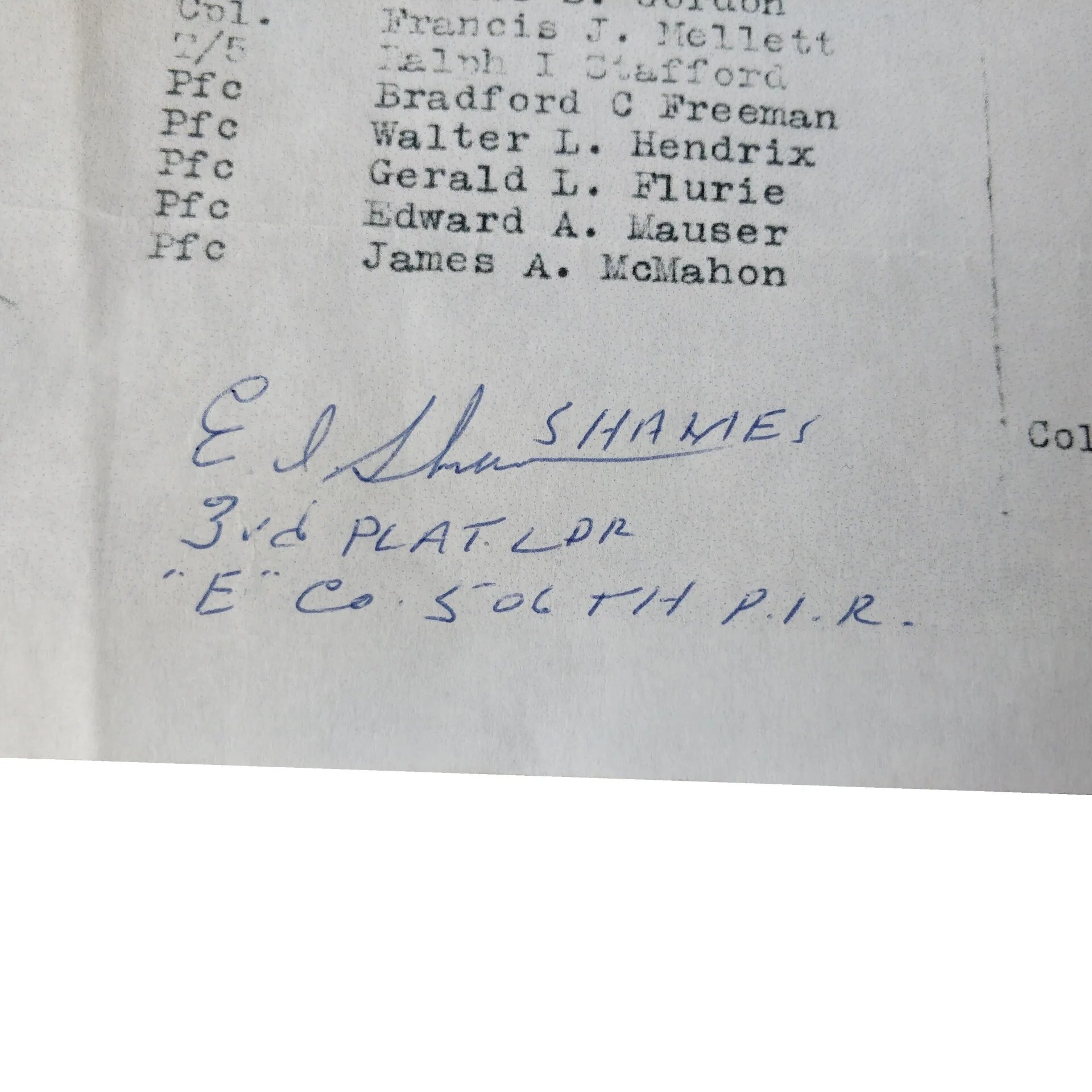 WWII US 101st AB 506th PIR Easy Company Veteran Autograph Set Shames — image 2