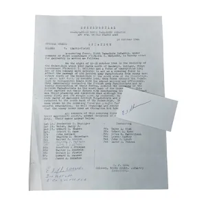 WWII US 101st AB 506th PIR Easy Company Veteran Autograph …