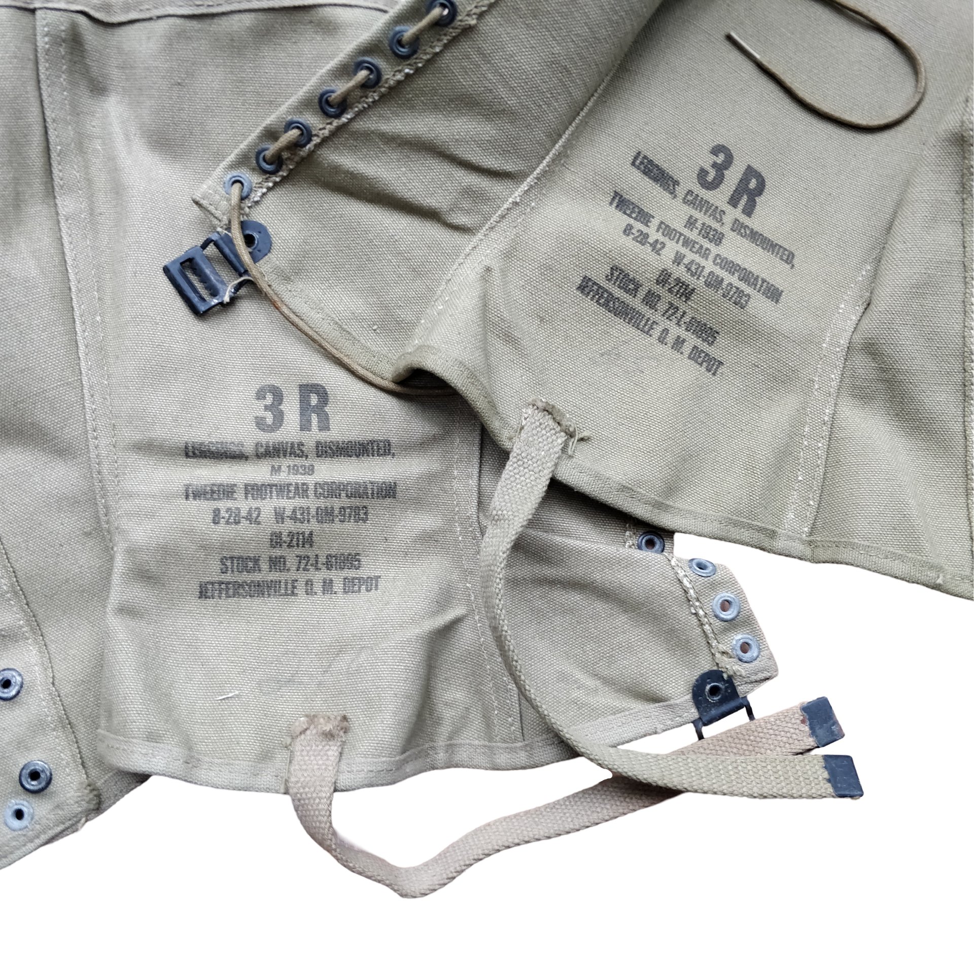 WWII US Gaiters Size 3R Mint — image 3