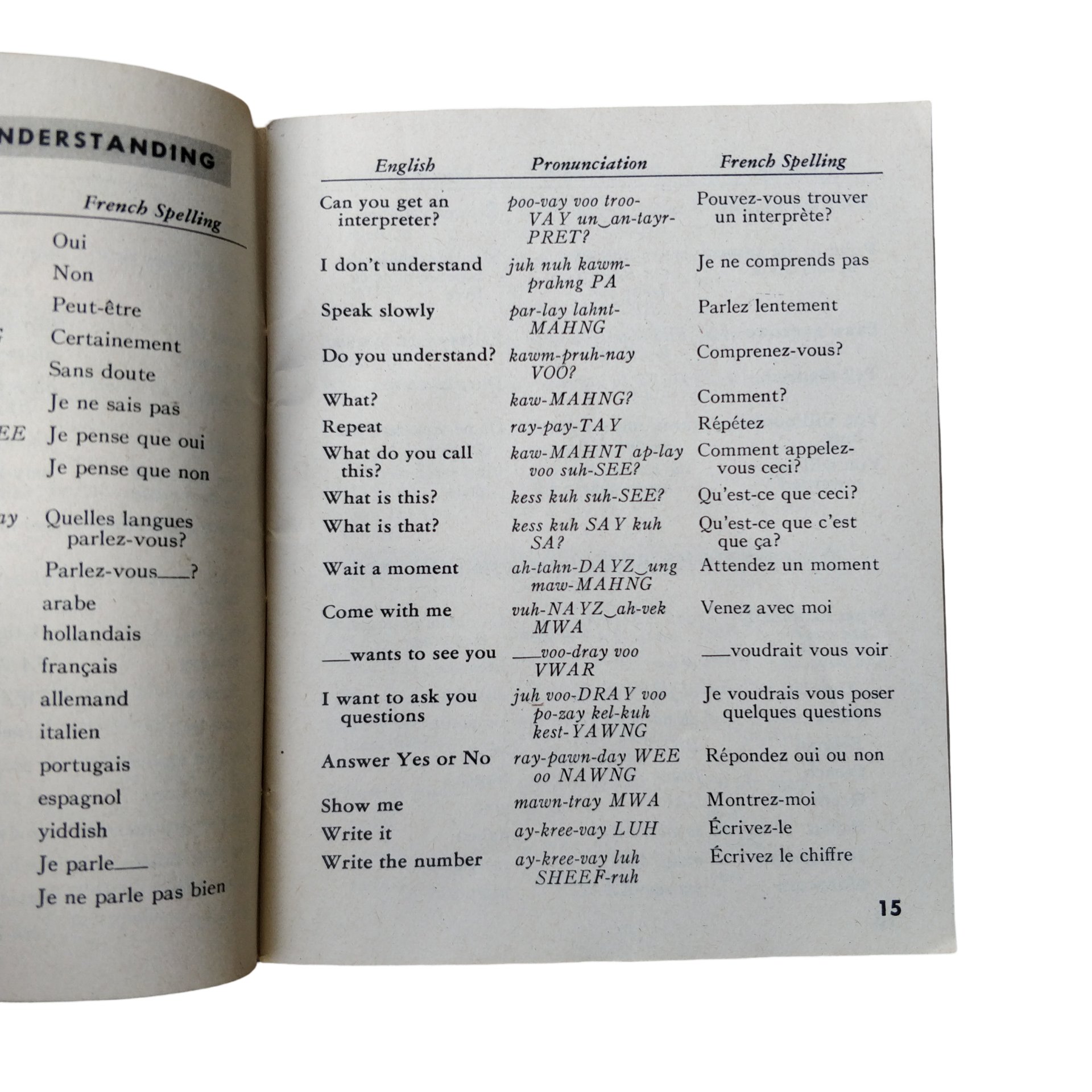 WWII US French Phrase Book — image 3