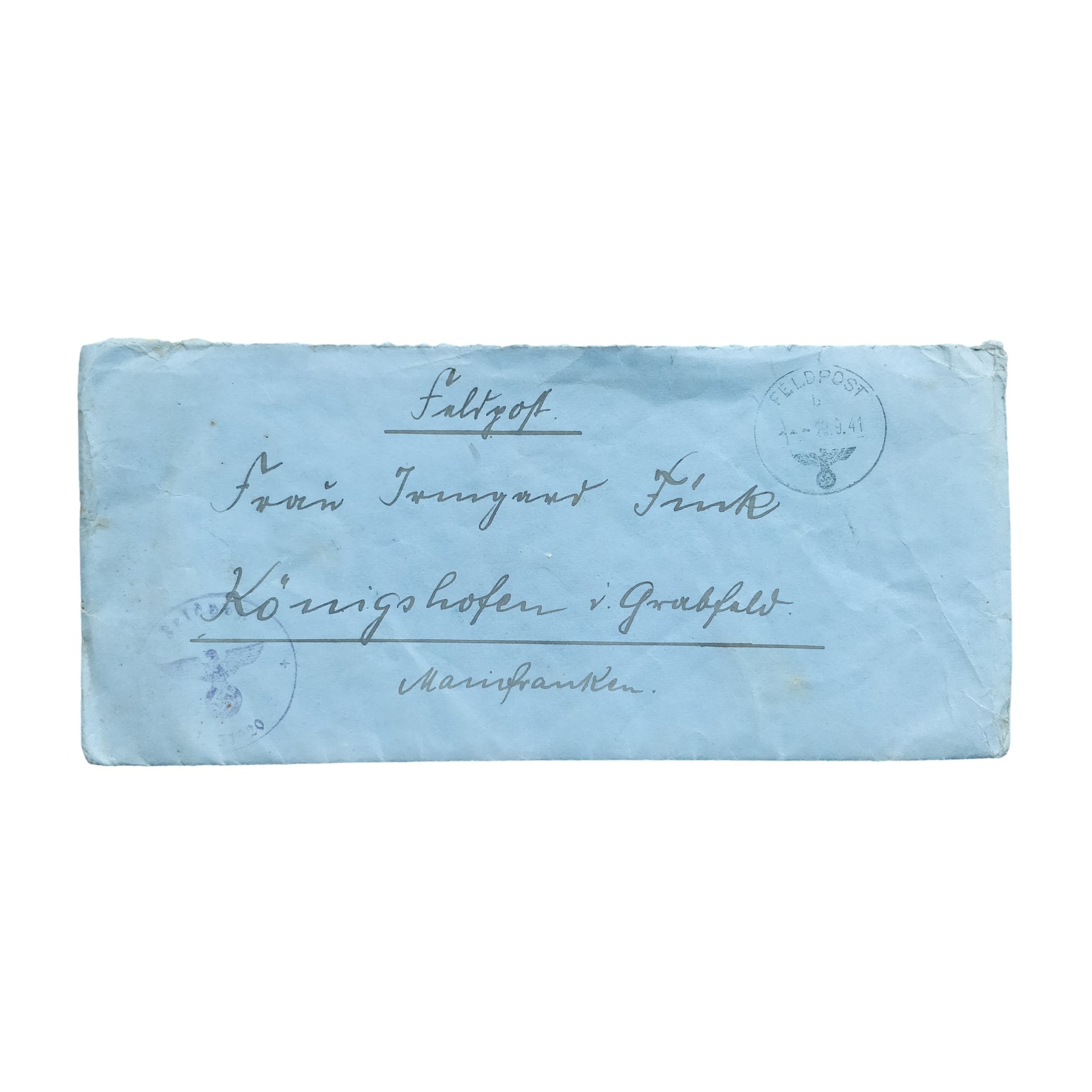 WWII German Feldpost Letter Paris — image 2