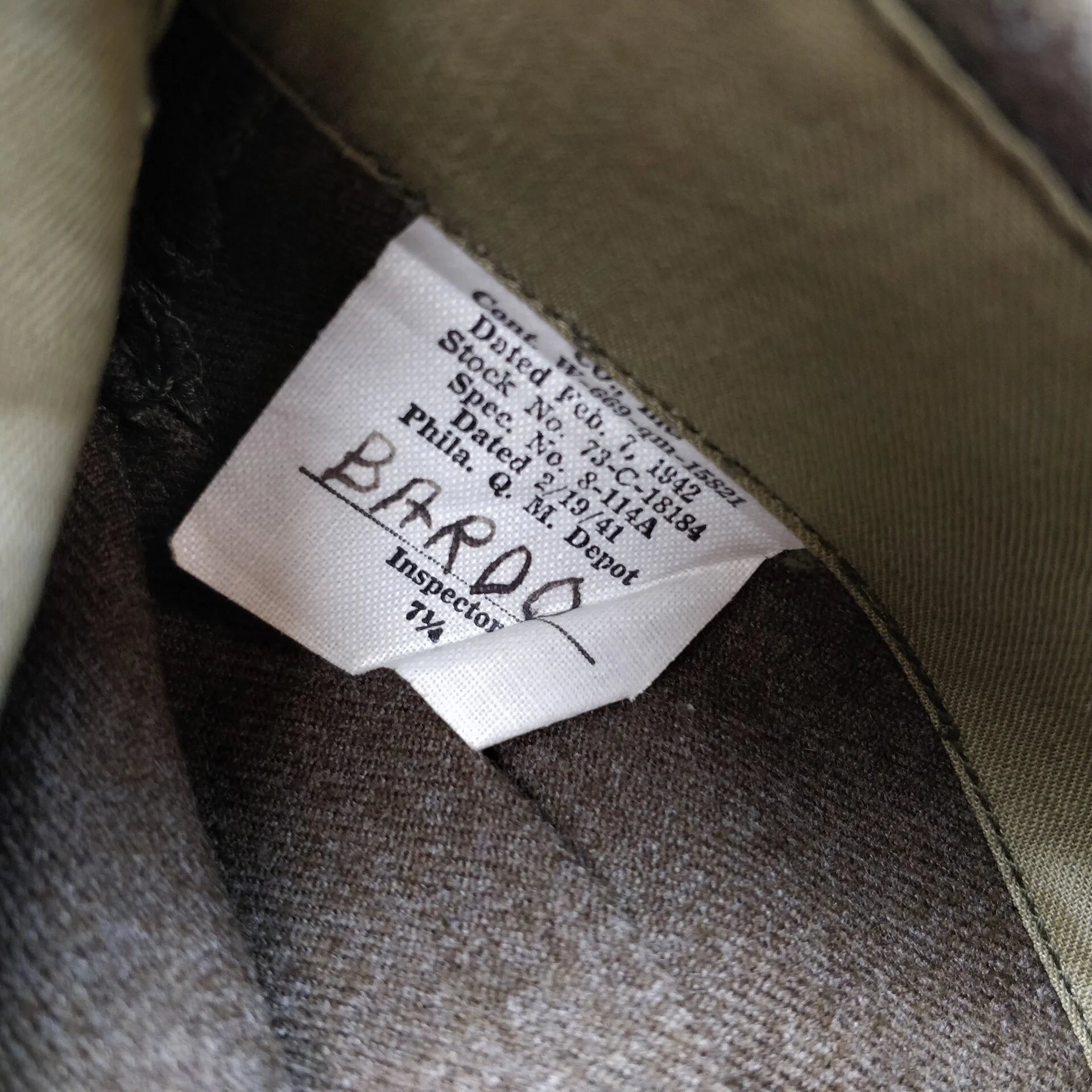 WWII US Garrison Cap Medic Named x — image 5