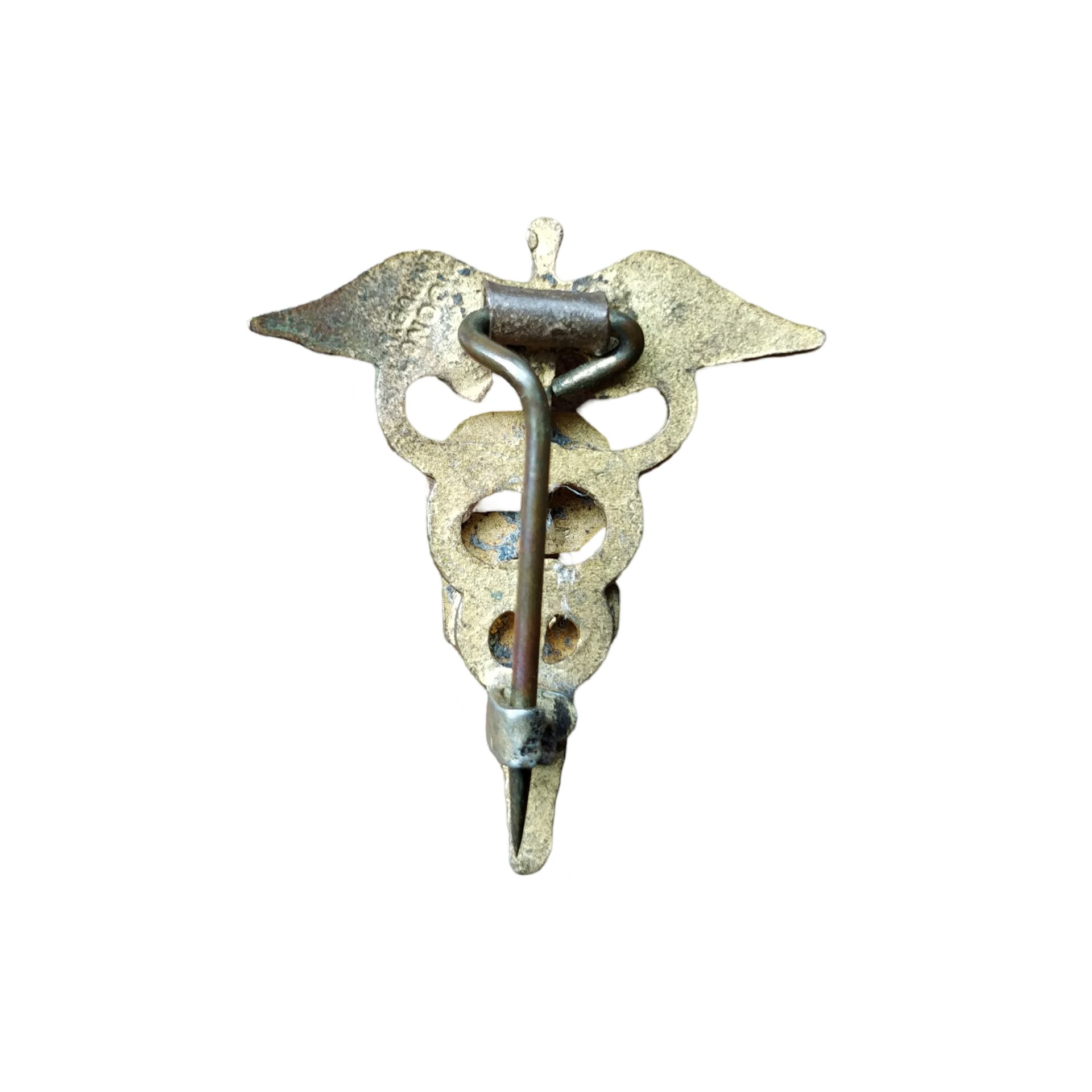 WWII US British Made Collar Pin Sanitary Medic — image 2
