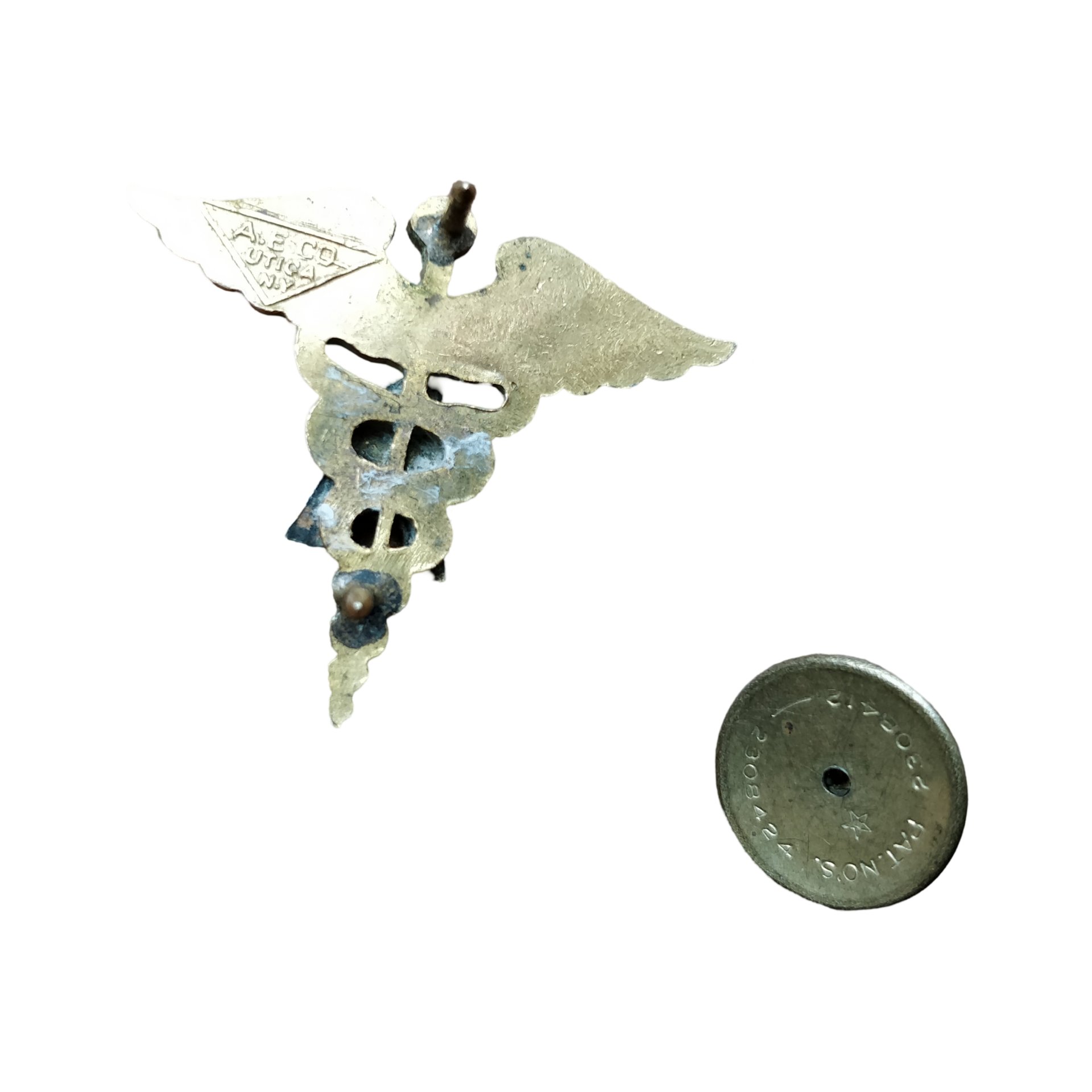 WWII US Collar Pin Administrative Medic — image 2