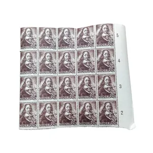 WWII Dutch Stamp Sheet 1943 De With