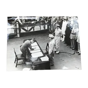 WWII US Press Photograph Pacific Surrender