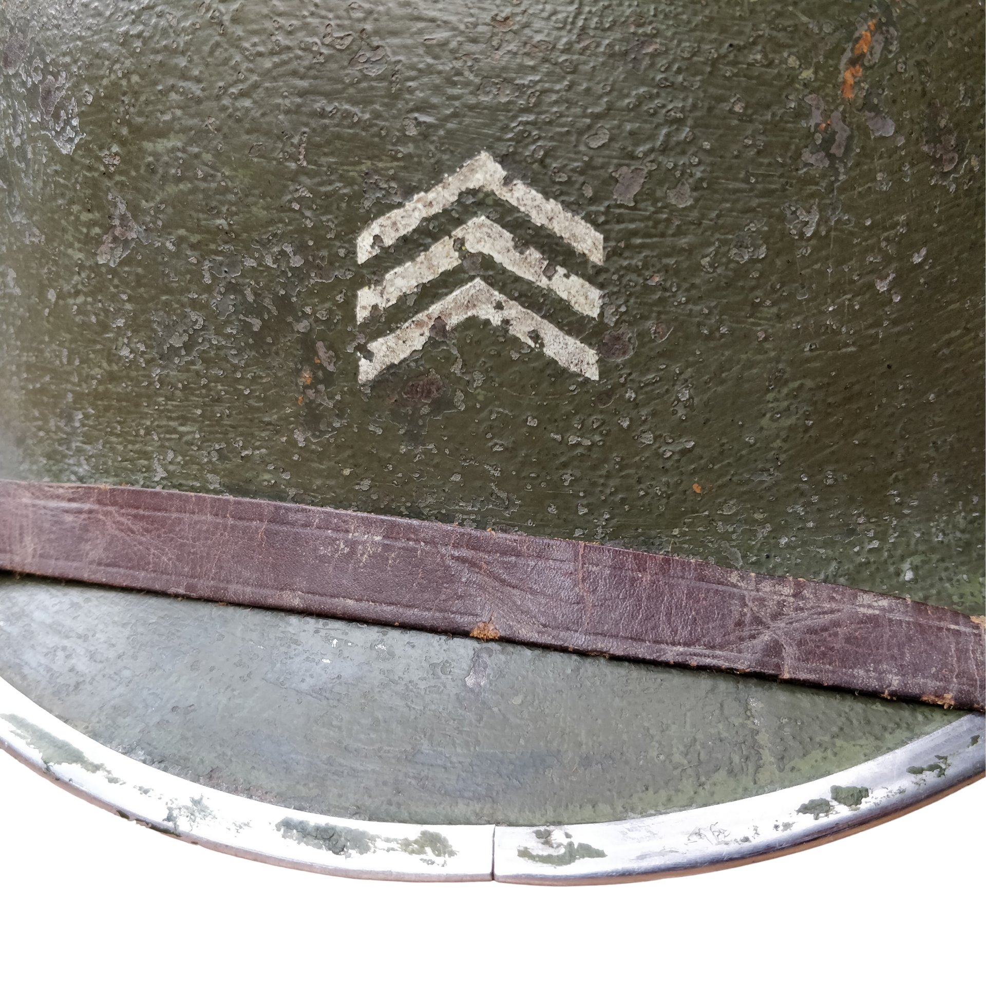 WWII US M1 Helmet Sergeant Named — image 3