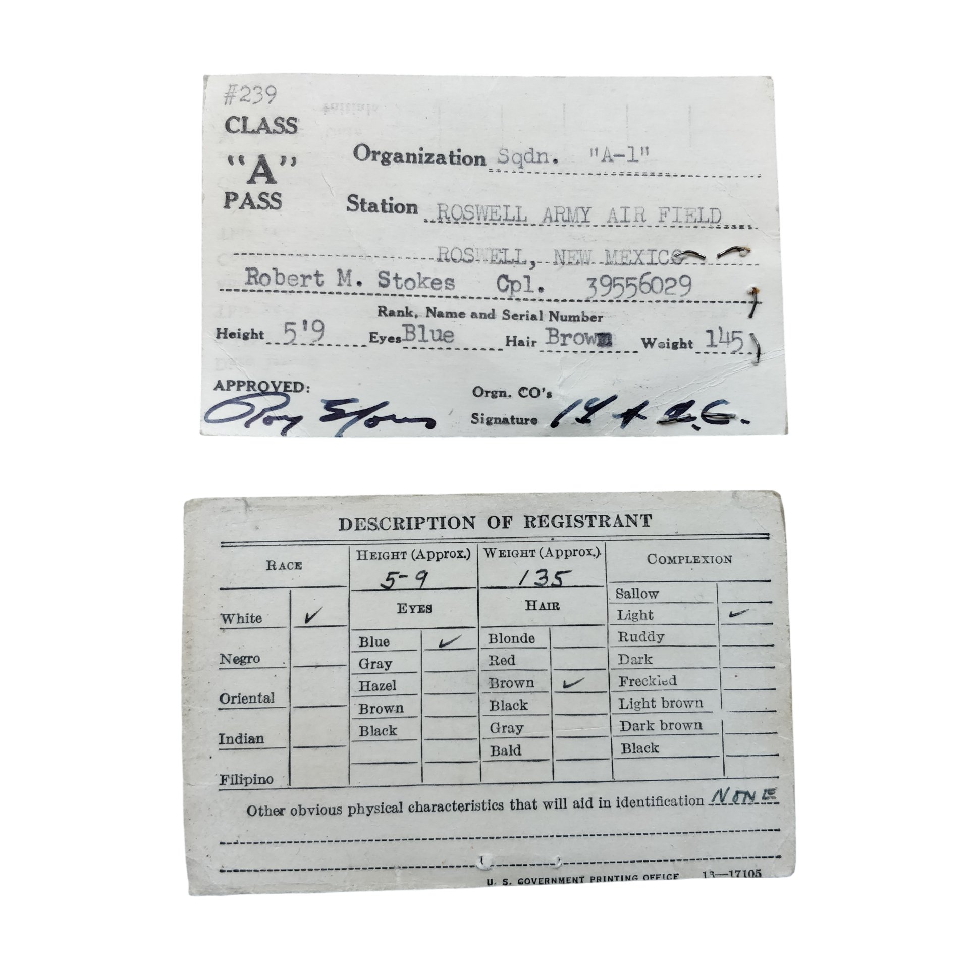 WWII USAAF Dog Tag Grouping Stokes — image 14