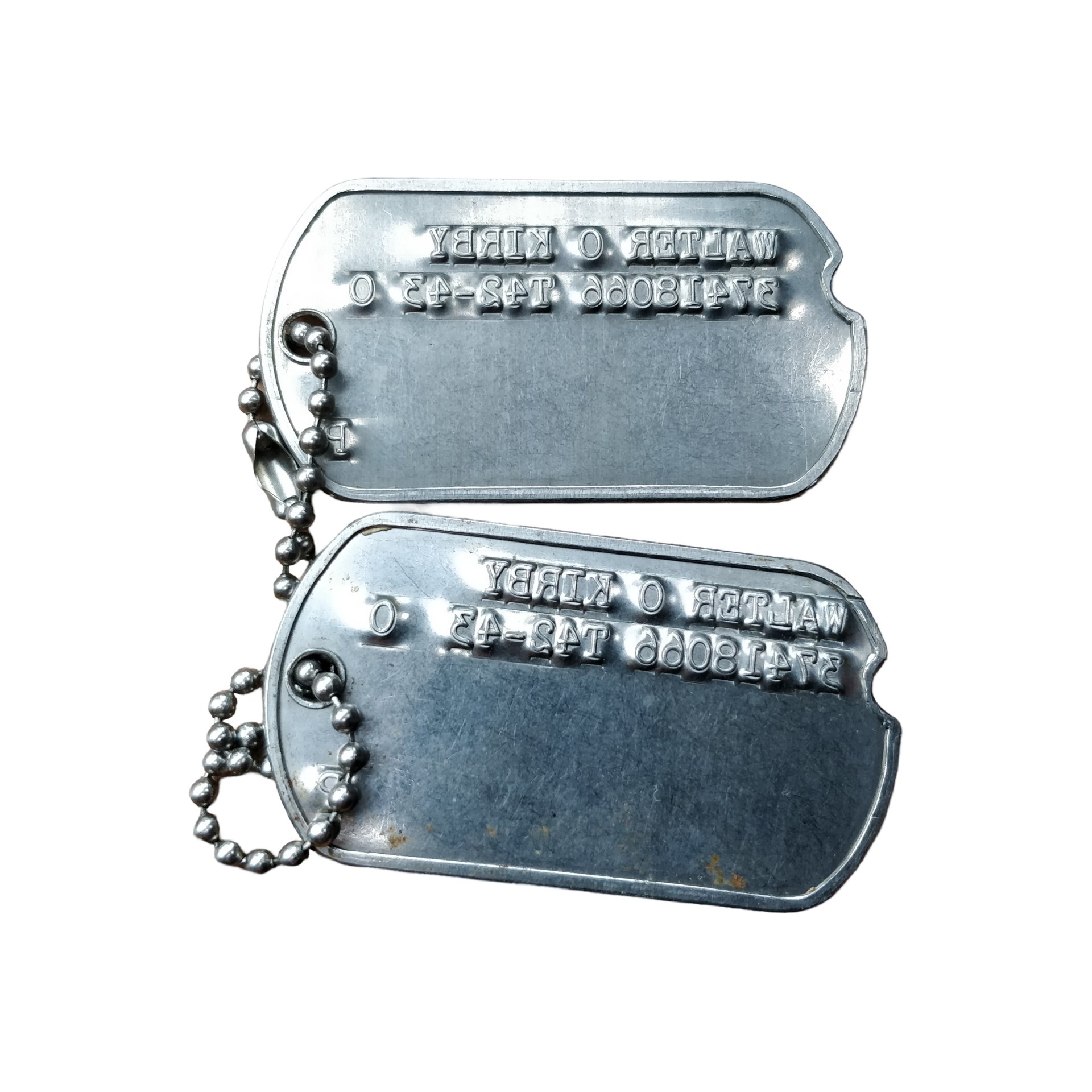 WWII US Dog Tag Set Kirby — image 2