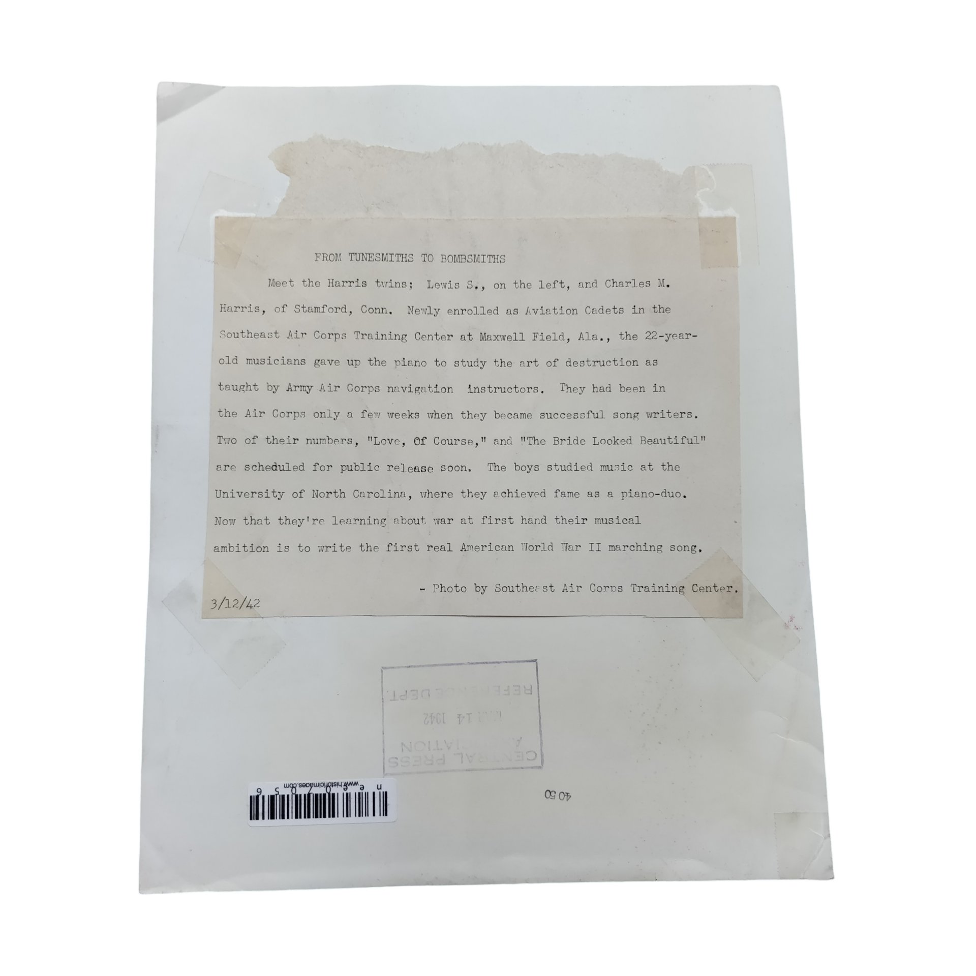 WWII US Press Photograph Air Corps — image 2