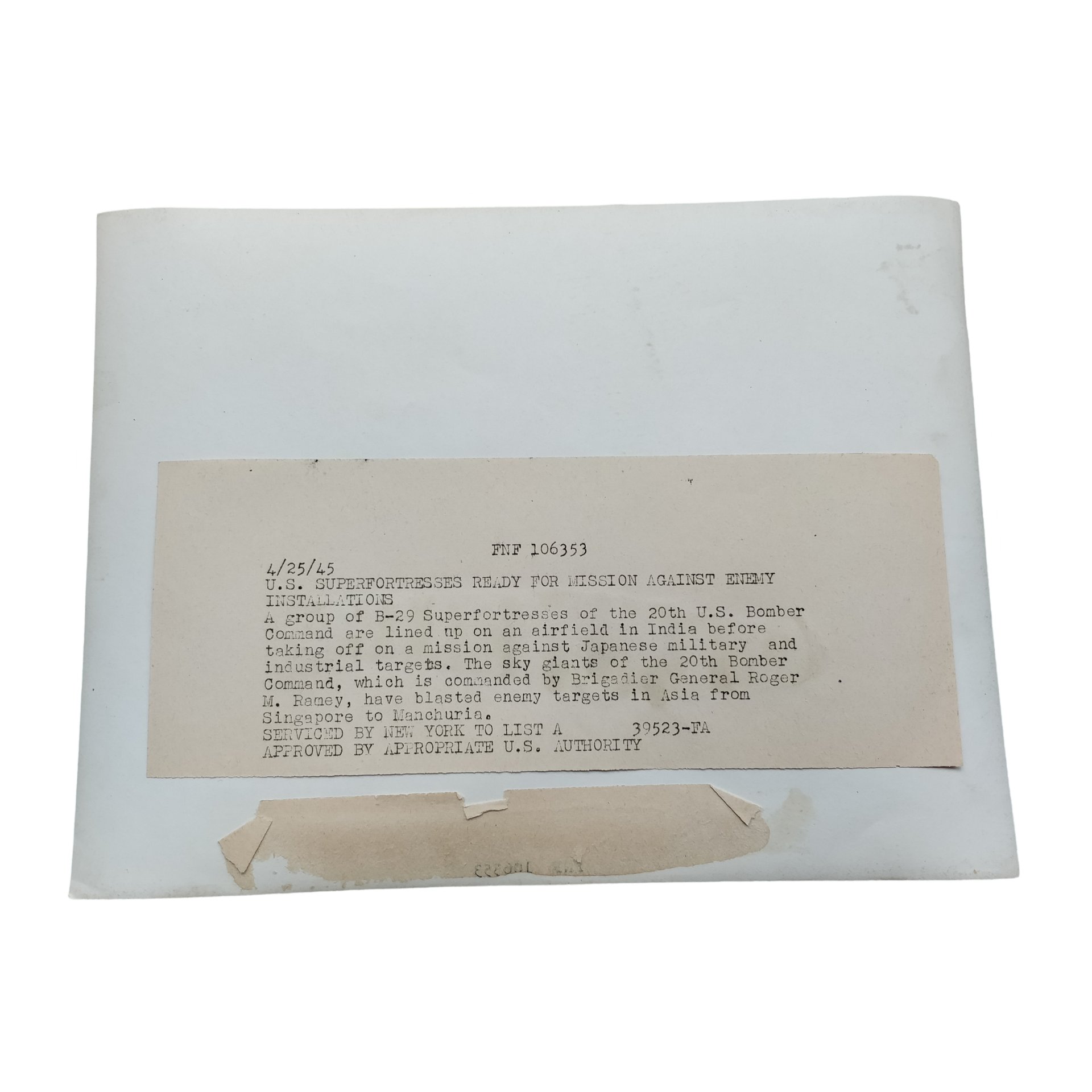 WWII US Press Photograph B-29 Superfortress Bombers — image 2