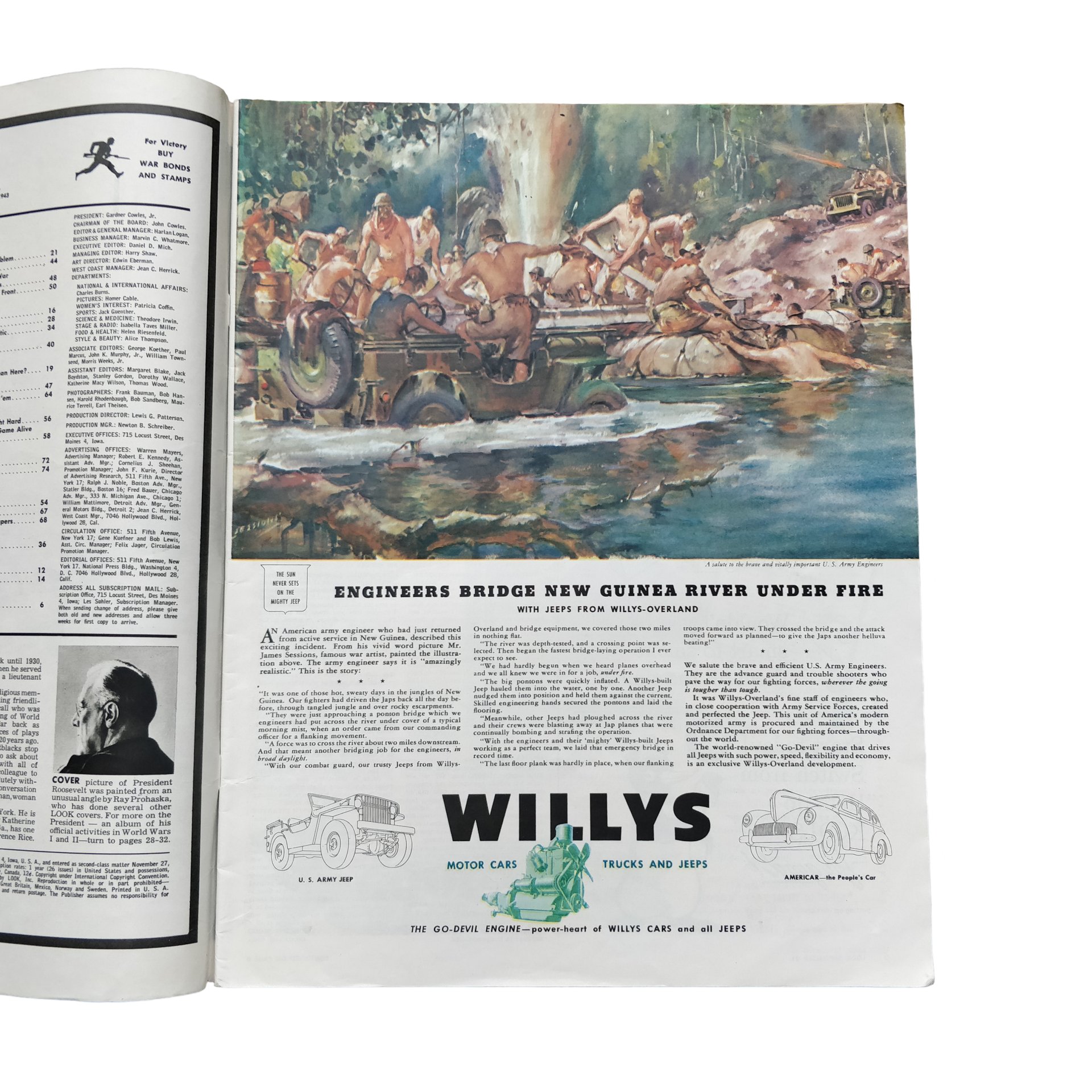 WWII US Look Magazine Roosevelt Named — image 3