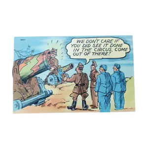 WWII US Postcard Artillery Circus