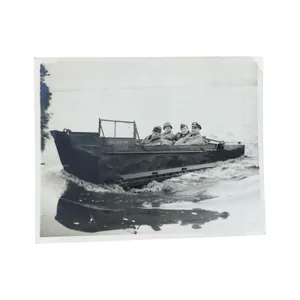 WWII US Photograph Lt. Colonel Ward In Amphibious Weasel