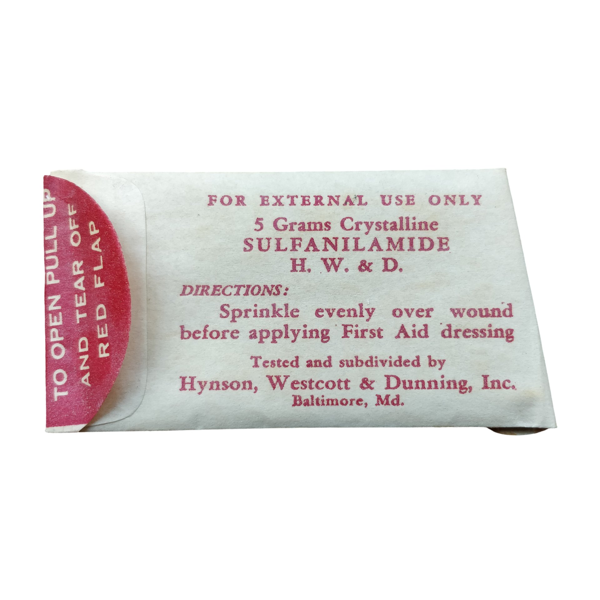WWII US First Aid Tin With Sulfanilamide x — image 2