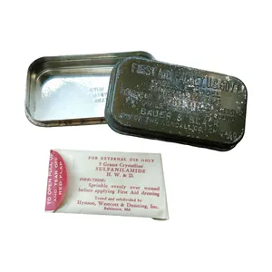 WWII US First Aid Tin With Sulfanilamide x