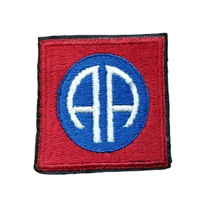 WWII US 82nd Airborne Division Patch British Made Blackback