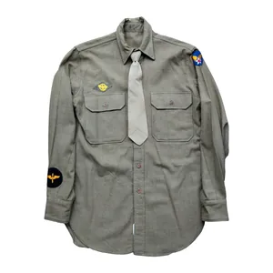 WWII US Wool Shirt With Tie Air Force Cadet Named