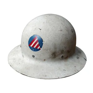 WWII US Civil Defense Helmet Air Raid Warden