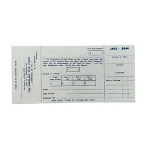 WWII US War Bonds Card