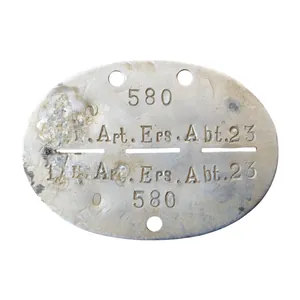 WWII German Erkennungsmarke EKM 1./ Art. Ers. Abt. 23