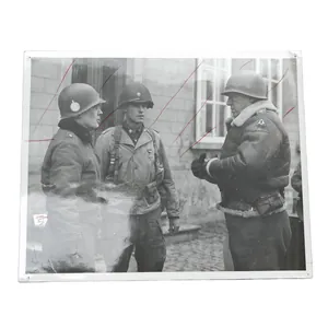 WWII US Press Photograph Battle Of The Bulge Lieutenant General …