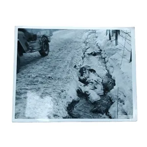 WWII US Press Photograph Battle Of The Bulge German KIA