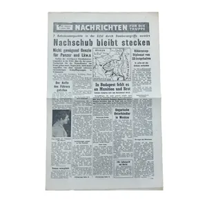 WWII Newspaper Pamphlet Nachrichten Nr. 262 Battle Of The Bulge