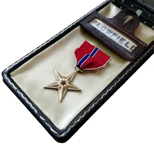 WWII US Bronze Star Medal With Box Named