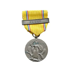 WWII US American Defense Medal With Fleet Bar