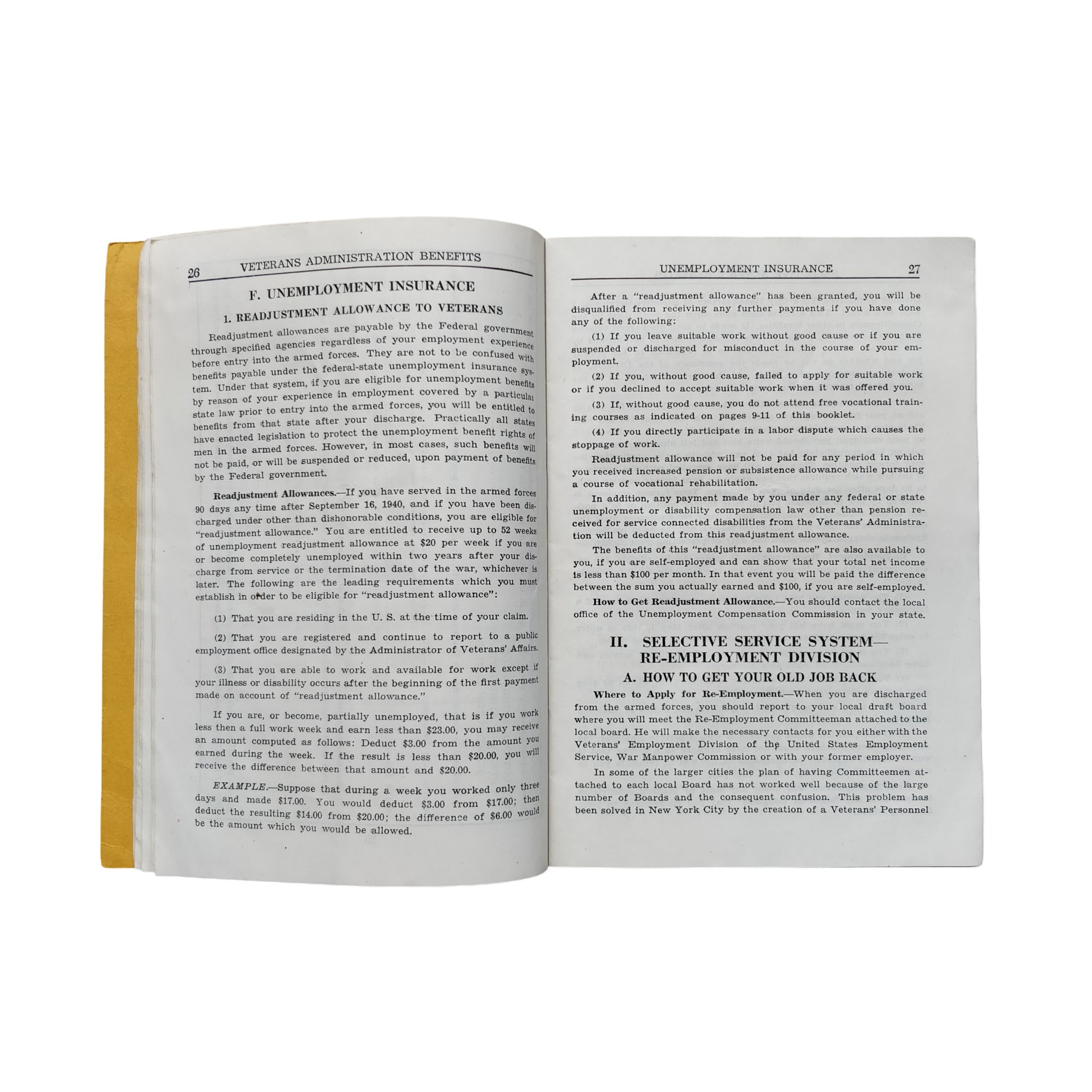 WWII US Booklet The Veteran's Guide — image 3