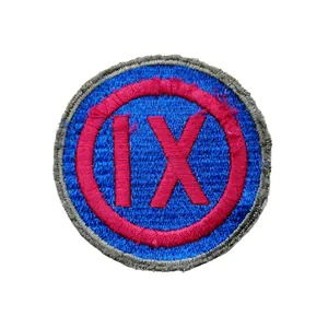 WWII US 9th Army Corps Patch OD Border