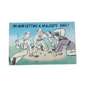 WWII US Postcard Major's Payday