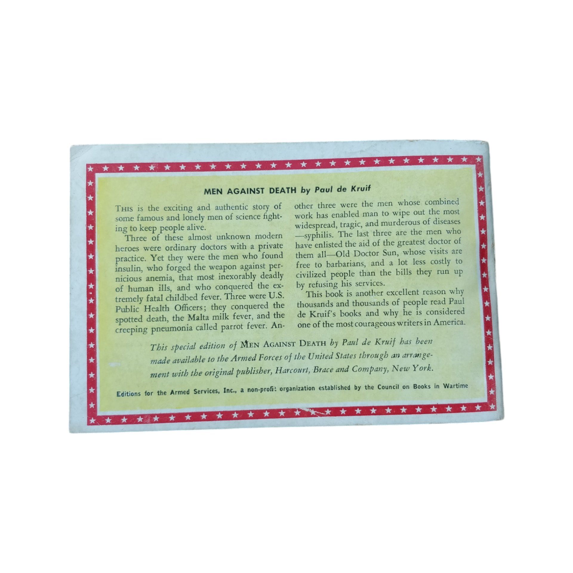 WWII US Pocket Reading Booklet Men Against Death — image 4