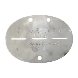 WWII German Erkennungsmarke EKM 2. / J. R. 230 Terdifischer